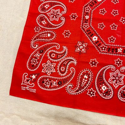 BANDANA/RED/COTTON100%/Elephant Brand/夲ɡ 241010E