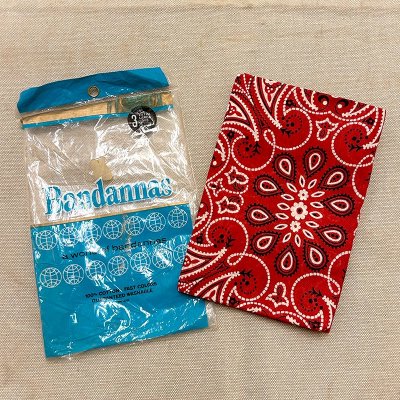 BANDANA/RED/RN13962/COTTON100%/DEAD STOCK/3P /XLȽ241010