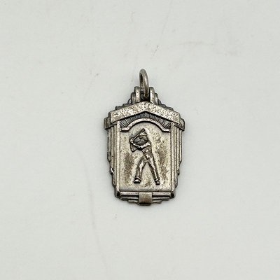 1942 BASEBALL STERLING SILVER PENDANT TOP 241011B