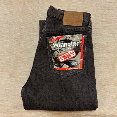 90's Wrangler BLACK DENIM PANTS, Dead Stock / W76cm/USA 241022A