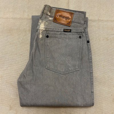 80-90's Wrangler GRAY DENIM PANTS, Dead Stock / W78cm/USA 241022B