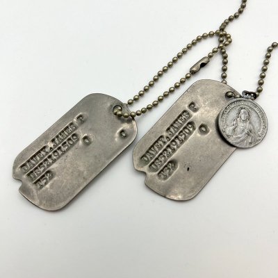 '52 US ARMY DOG TAG SET 