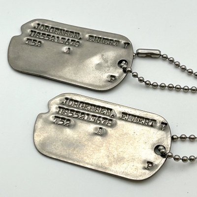 '52 US ARMY DOG TAG SET 