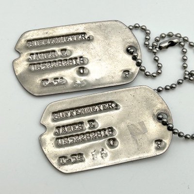 '54-55 US ARMY DOG TAG SET 