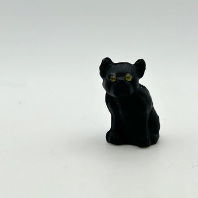 Czech GLASS Black FRENCH BULL DOG / S 241211B