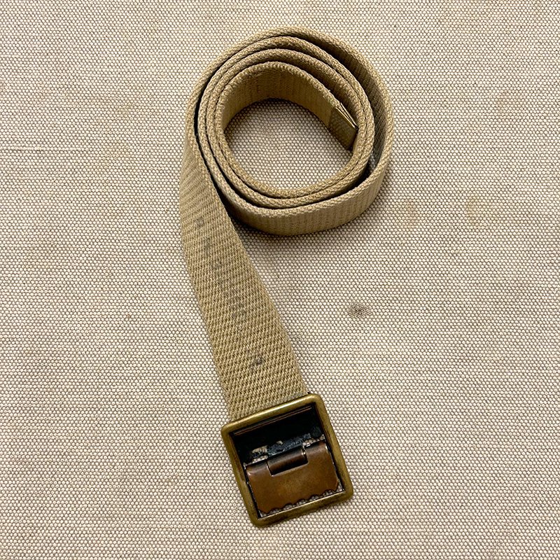 40ー50's USMC Khaki Cotton-Web Belt / 90cm ＊241212B＊ - SEARCHLIGHT