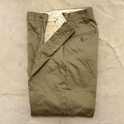 パンツ 60s US ARMY cotton chino pants W36】U.S.ARMY 60s Chino Trousers 8.2oz Khaki Shade1