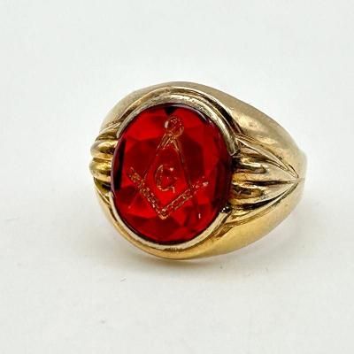 FREEMASON 10K GOLD FILLED RING / 15 250529A