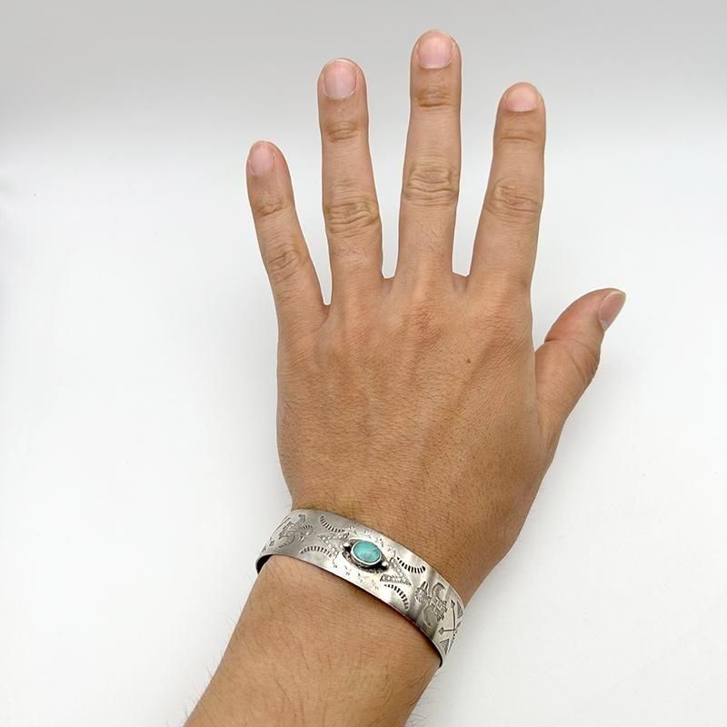 アクセサリー NAVAJO Swastika Thunderbird Arrow Bangle Native American Navajo Fred Harvey Swastika Thunderbird