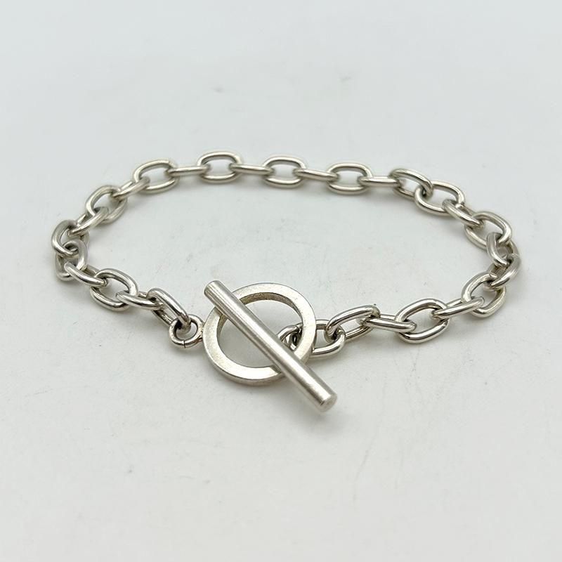 希少 イタリア製 ITALY ブレスレット 925 Italy 925 Silver Heavy Chain Bracelet -15mm wide