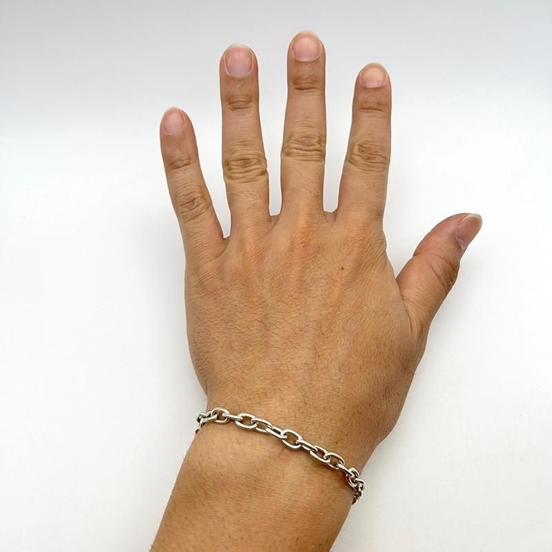 イタリア ヴィンテージ ブロック リンク ブレスレット ITALY925 イタリア ヴィンテージ シルバー リンク ブレスレット中空