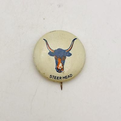 -50's STEER HEAD TIN BUTTON / S 251008F