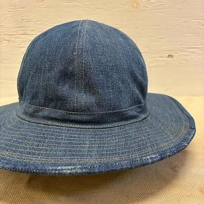 SEARCHLIGHTᥤ DENIM HAT OLIVE STITCH L 60cm 251014B