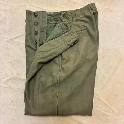 US ARMY M-43 COTTON FIELD PANTS / W34 251107A