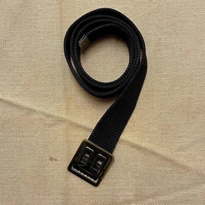 US ARMY GI BLACK Cotton-Web BELT, as is / 95cm 251109A