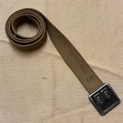 1943 US ARMY Khaki Cotton-Web Belt / 95cm 251109D
