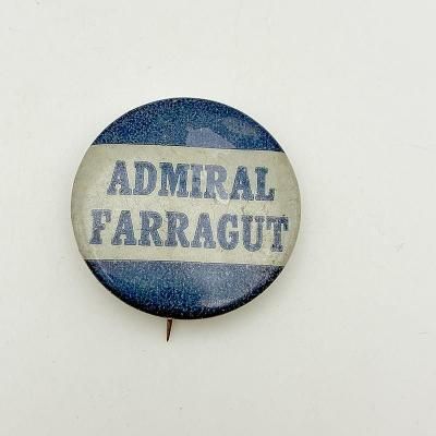 ADMIRAL FARRAGUT TIN BUTTON / S 251204J