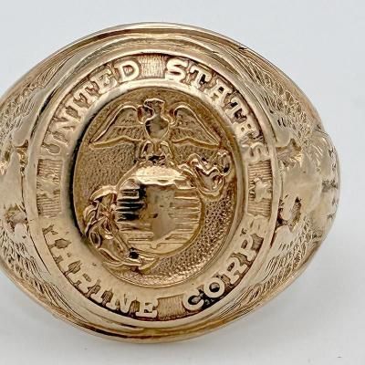 40-50s USMC 10K GOLD RING / 24�� ��251216B��