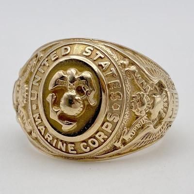 40-50s USMC 10K GOLD RING / 22�� ��251216C��