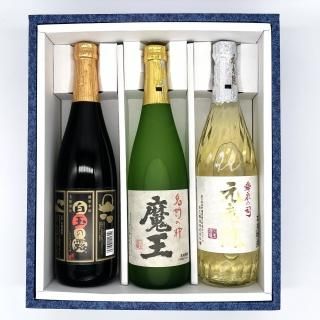 白玉醸造芋焼酎セット 白玉の露・魔王・元老院 - tosaya