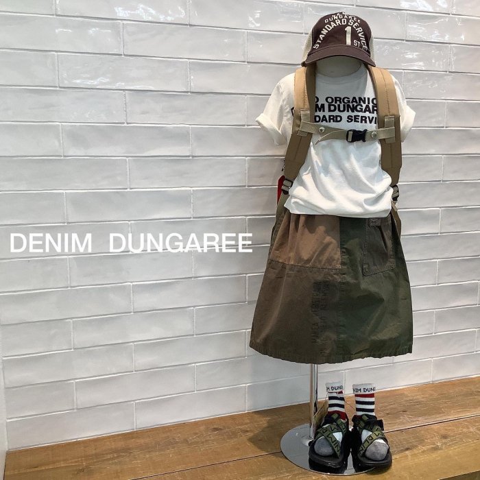 DENIM DUNGAREEコンパクトウェザー リメイクスカート - koguma online