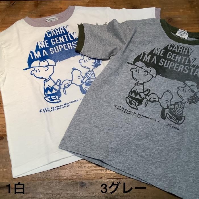 DENIM DUNGAREE SNOOPY SUPER STAR TEE 天竺 - koguma online shop