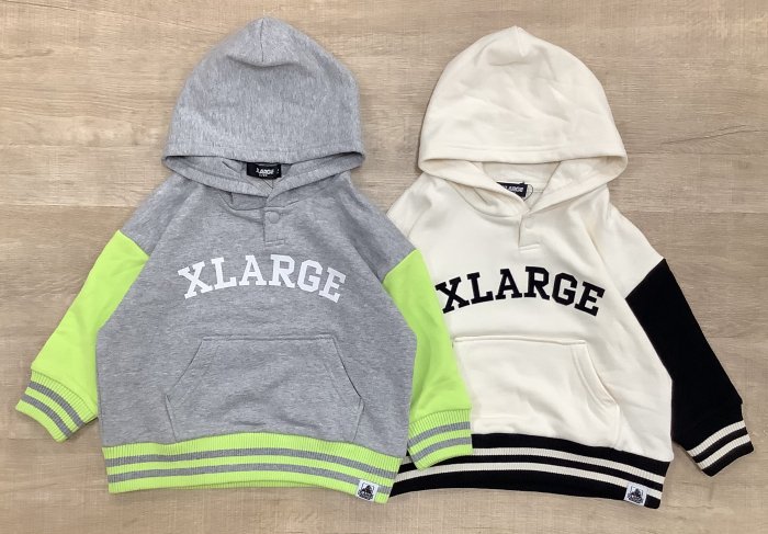 XLARGE KIDSラインリブビッグシルエットパーカー - koguma