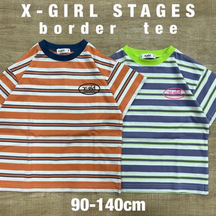 X-girl stagesマルチボーダー半袖Tシャツ - koguma online shop | 子供