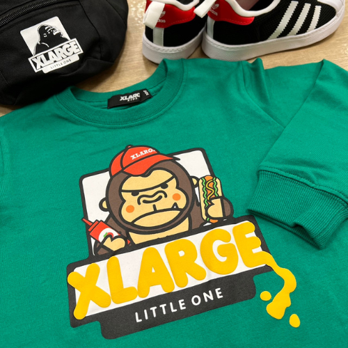 XLARGE KIDSホットドックファニーゴリラ長袖Tシャツ - koguma online