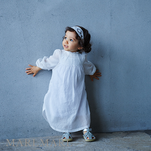 MARLMARL dress 1 shirring white - koguma online shop | 子供服 ...