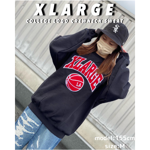 XLARGE COLLEGE LOGO CREWNECK SWEAT - koguma online shop | 子供服