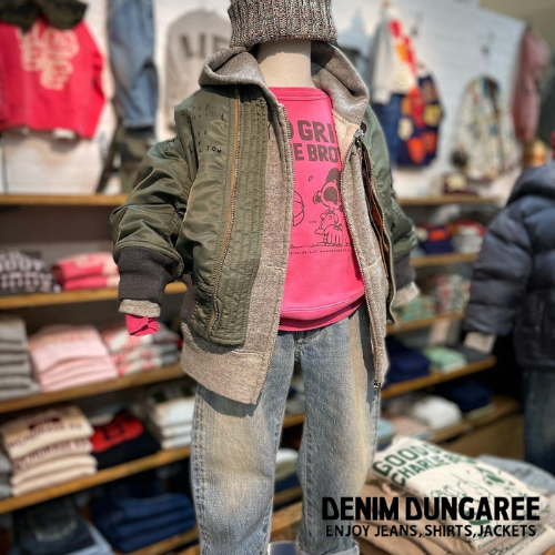 DENIM DUNGAREEリサイクルナイロン　ラクガキJK s, - koguma online shop | 子供服コグマの公式オンラインショップ