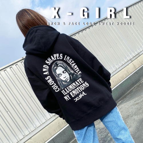 X-GIRLARCH & FACE LOGO SWEAT HOODIE - koguma online shop | 子供服 ...