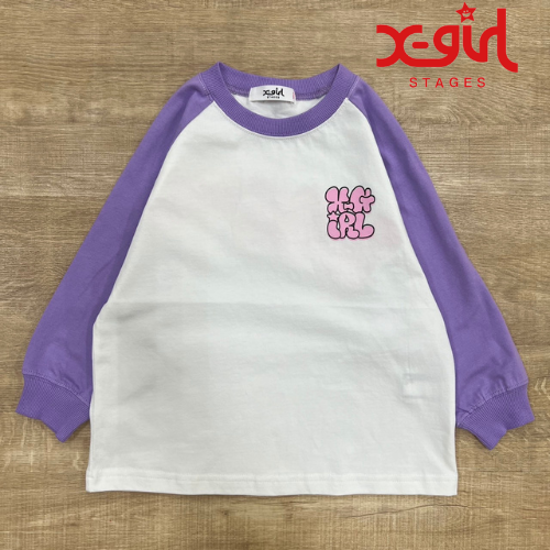 X-girl stagesラグラン長袖Tシャツ - koguma online shop | 子供服