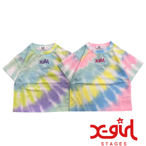X-girl stagesタイダイロゴ半袖Tシャツ S - koguma online shop | 子供
