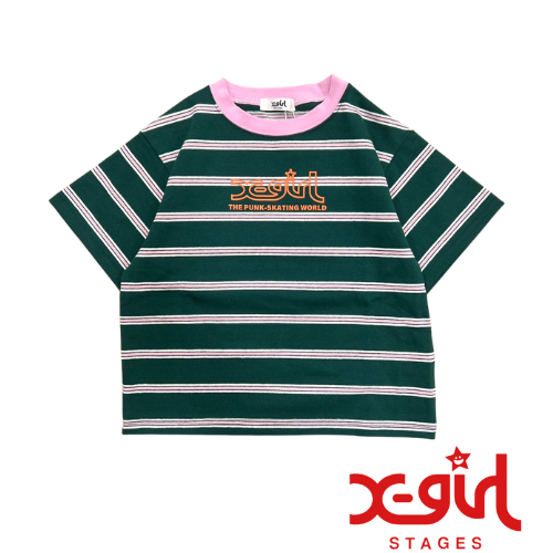 X-girl stagesマルチボーダー半袖Tシャツ - koguma online shop | 子供 ...