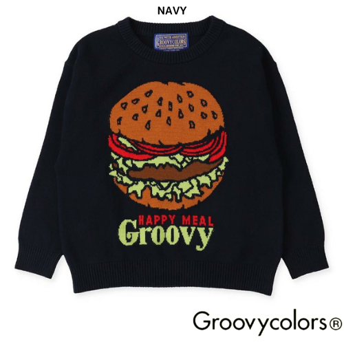 GROOVY COLORS GROOVY BURGER クルーネックニット, - koguma online shop |  子供服コグマの公式オンラインショップ