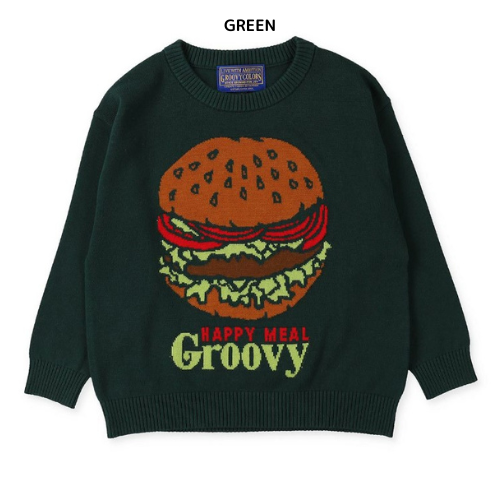 GROOVY COLORS GROOVY BURGER クルーネックニット, - koguma online shop |  子供服コグマの公式オンラインショップ