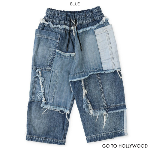 GOTOHOLLYWOOD ワークデニム ボロボロパッチ イージーパンツ - koguma online shop |  子供服コグマの公式オンラインショップ