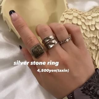 silver stone ring