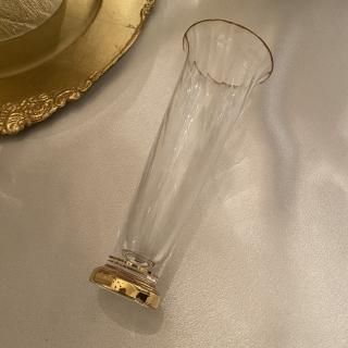 clear gold flower vase