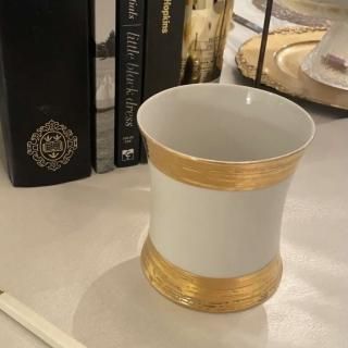 gold milk glass