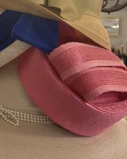 vivid pink hat