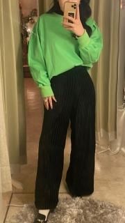 Stripe velours pants