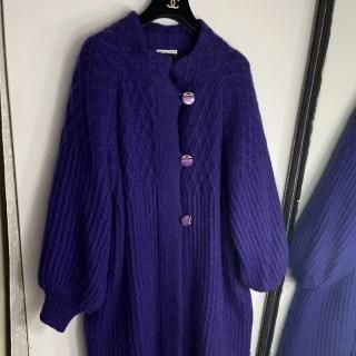 purple knit coat