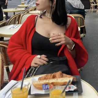 long cardigan in Paris