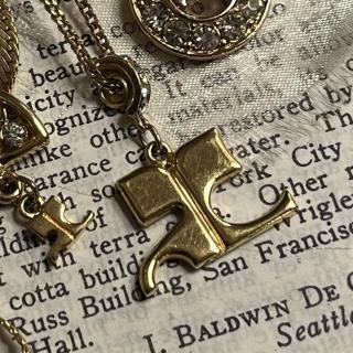 Courreges logo necklace