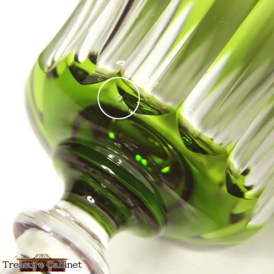 【ヴァルサンランベール】 1950-80年頃 緑被せグラス　/　グリーン - アンティーク食器と雑貨のトレジャーキャビネット