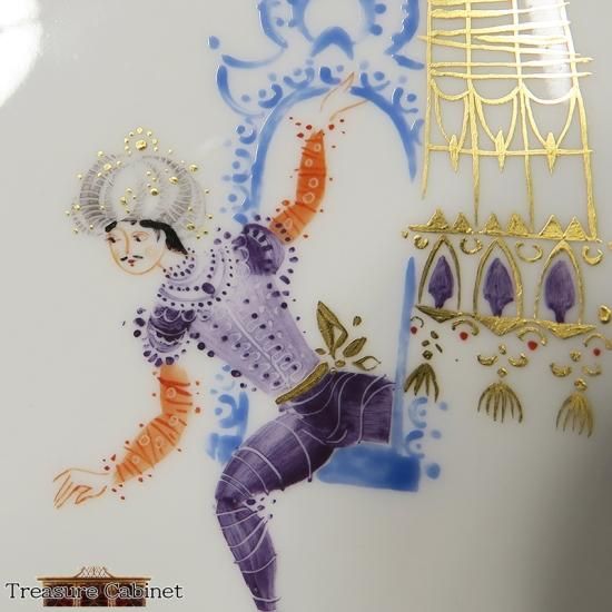 マイセン】 アラビアンナイト(千夜一夜物語) プレート 約18.5cm