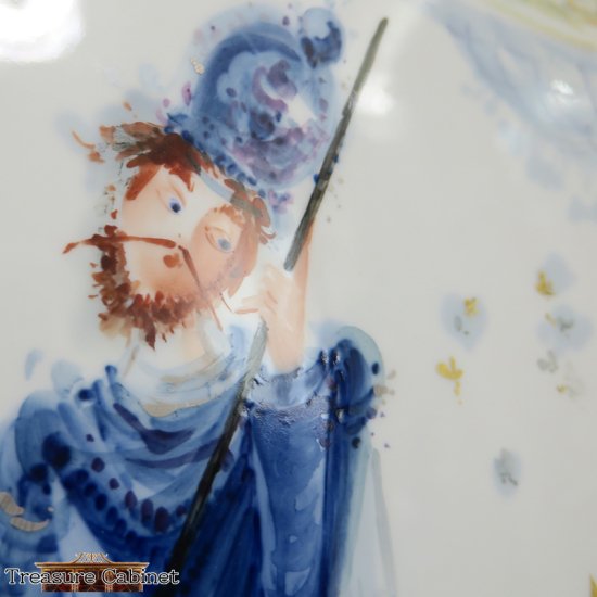 マイセン】 アラビアンナイト(千夜一夜物語) ゴンドラ 陶板画 約35cm 